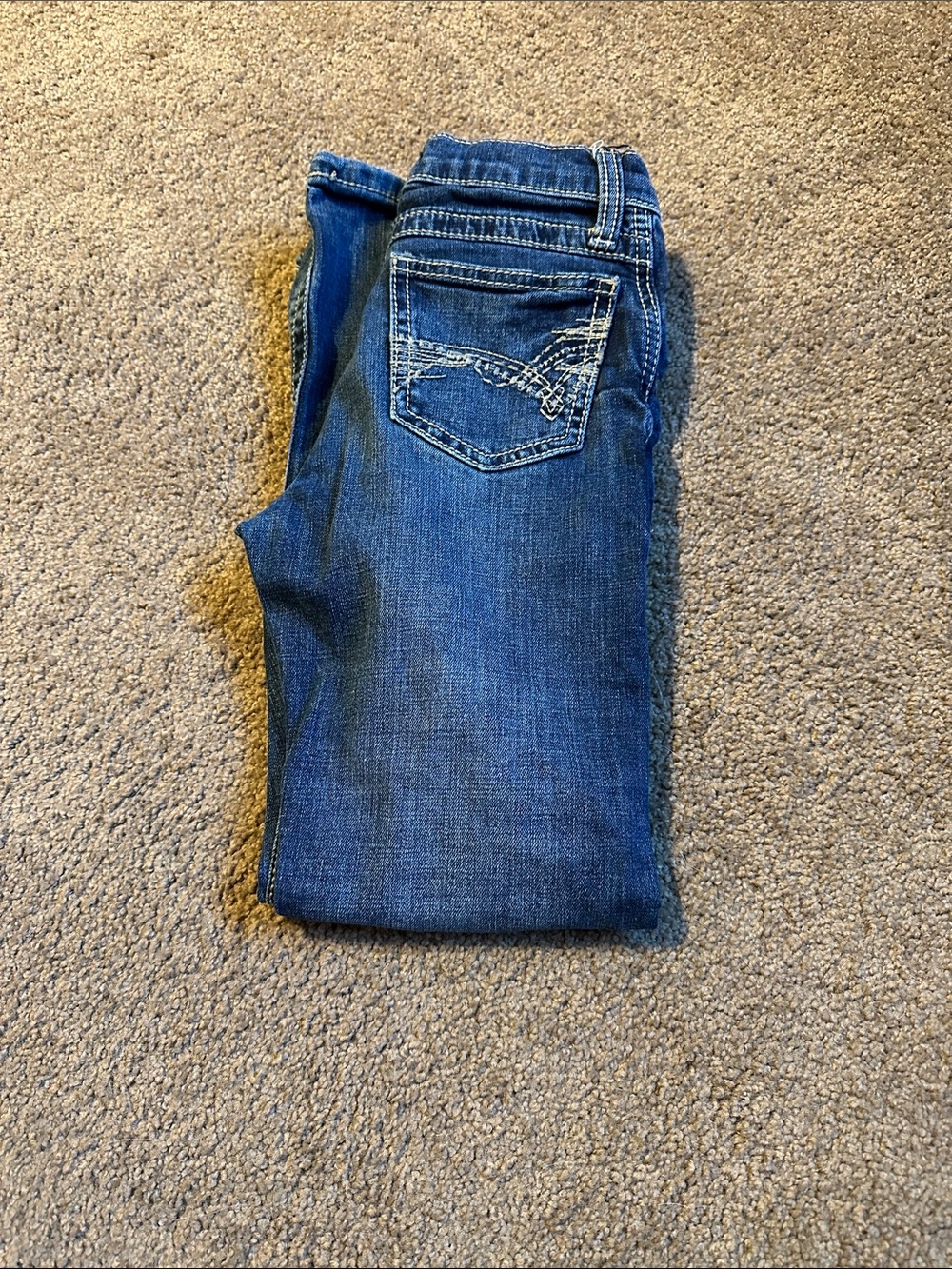 Wrangler Dark Blue Kids Denim Jeans with Pocket Stitching